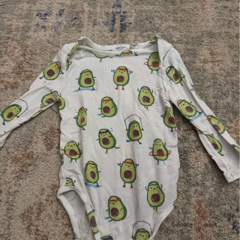 Angel Dear Green Alien Print Bodysuit